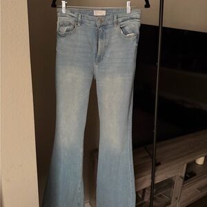 Bershka Light Blue Flare Jeans